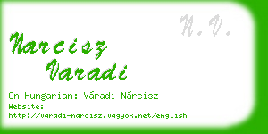 narcisz varadi business card